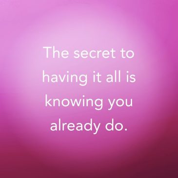 It’s all within us! Get out of your own way!